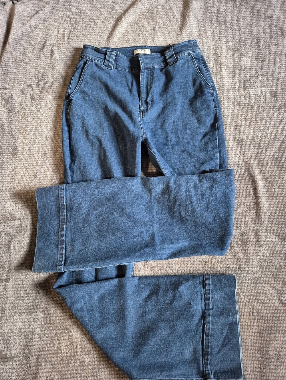 Bagatelle Collection Jeans Womens Size 27 Wide Leg Crop Denim High Rise Med Wash